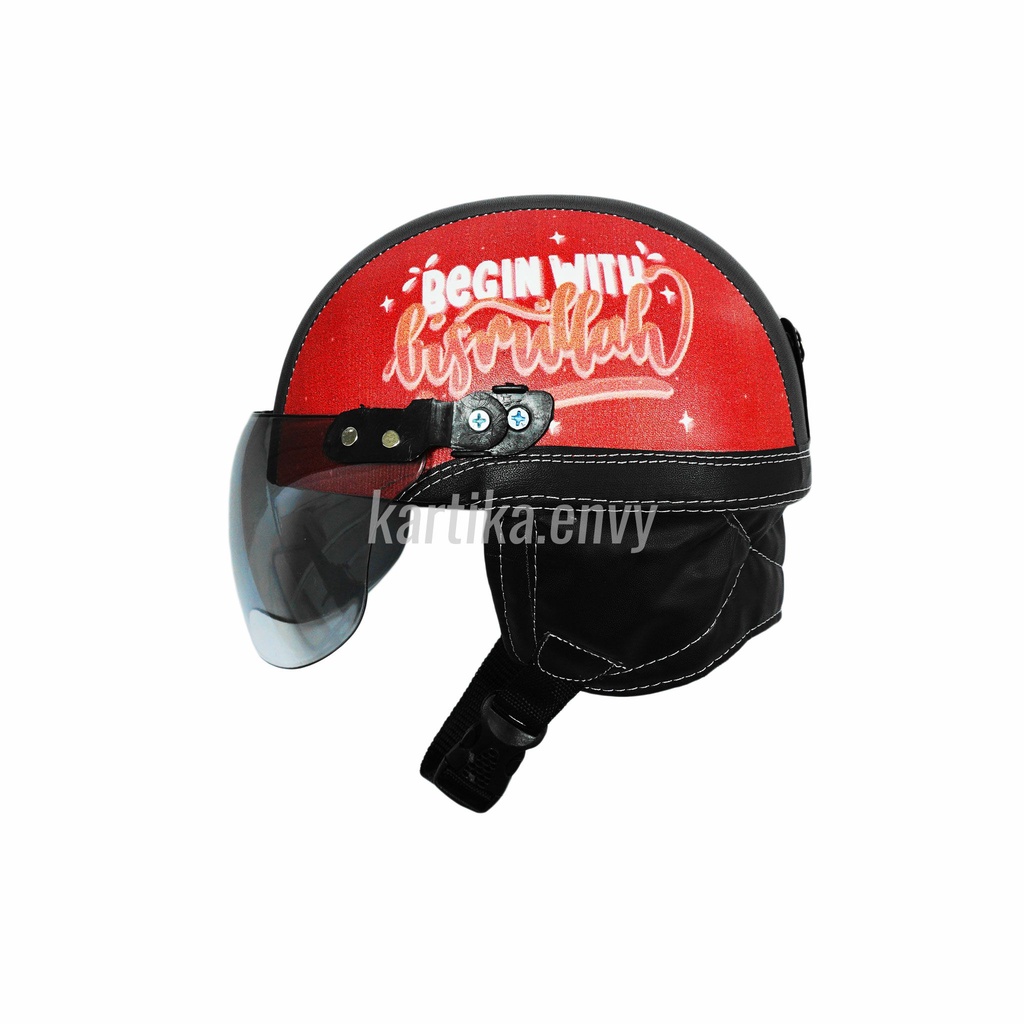 Helm Anak Balita Retro Seri Klasik Bismillah