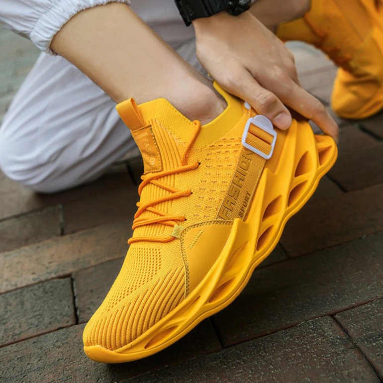 TBIG [COD] Sepatu Sneakers Pria SPORT NEON Sepatu Import Murah Pria Sekolah Kuliah Kerja