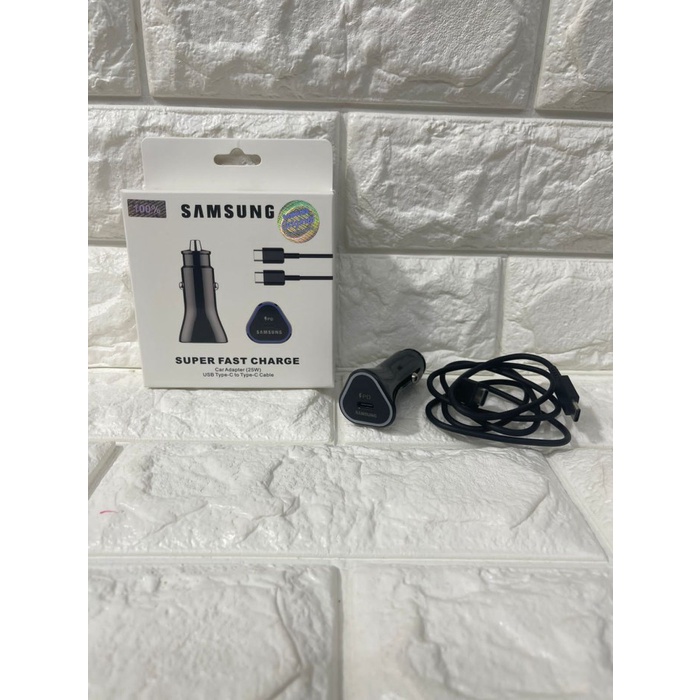 Car Charger Samsung USB-C 1 Port 25W Super Fast Charge RC-01 PD Saver Samsung USB-C To C