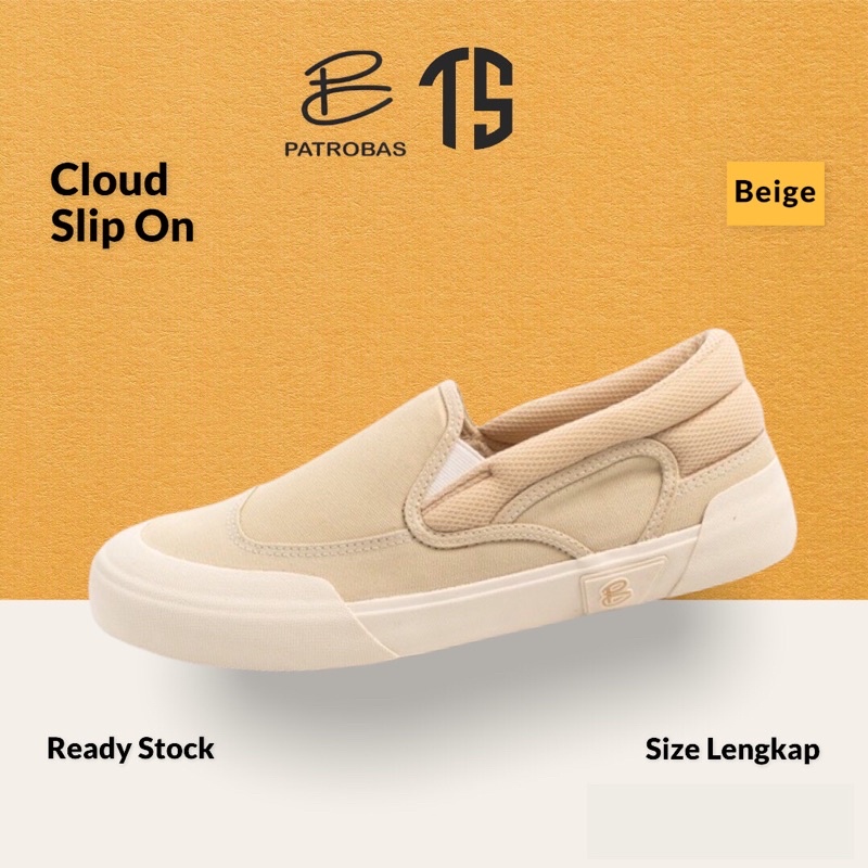 Sepatu Patrobas Cloud SlipOn Beige Original