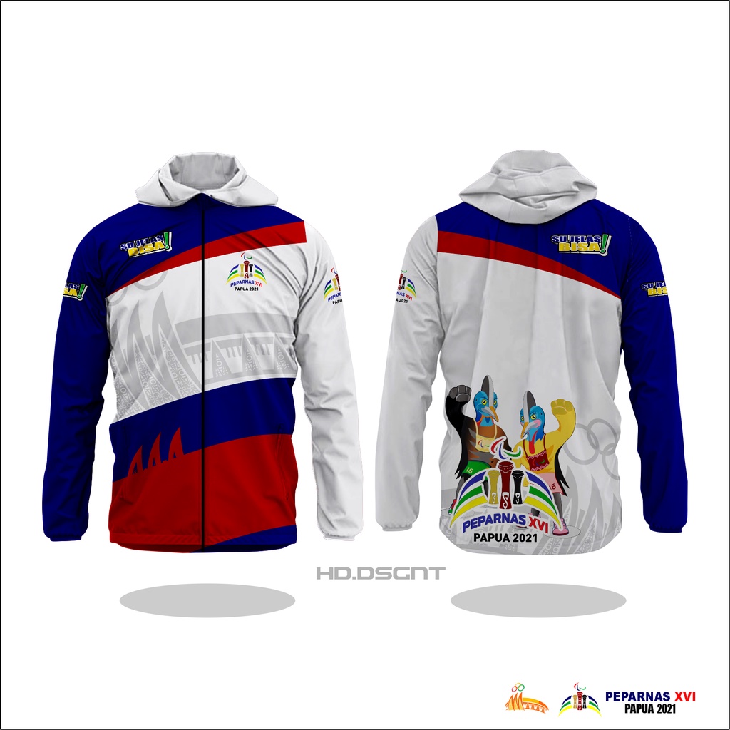 JAKET PEPARNAS PAPUA 2021|JAKET PERASUT (FREE STIKER)