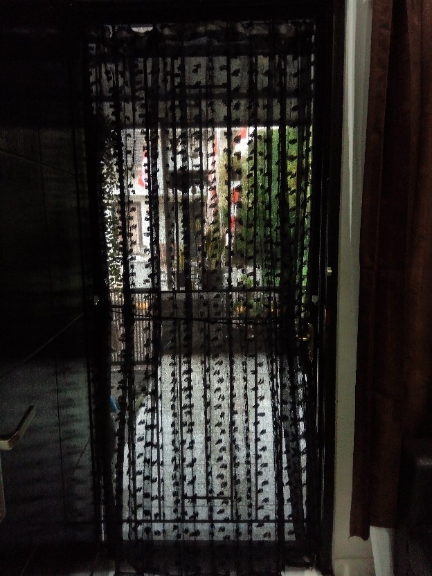 Gorden Vitrase Stok Jadi Rubby Ah Warna Hitam Size L 100 X T 200