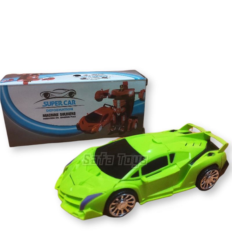 2 IN 1 ROBOT TRANSFORMER SUPER CAR DEFORMATION MAINAN MOBIL ROBOT