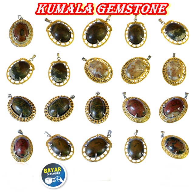 Liontin Akik Batu Motif Size Jumbo Ikat Titanium Super Mewah Dan Termurah Stok Melimpah