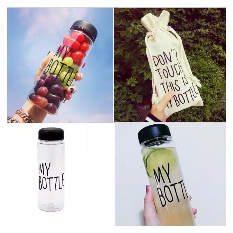 [TERMURAH] MY BOTTLE BENING WARNA / BOTOL MINUM MY BOTTLE TRANSPARAN INFUSER WATER