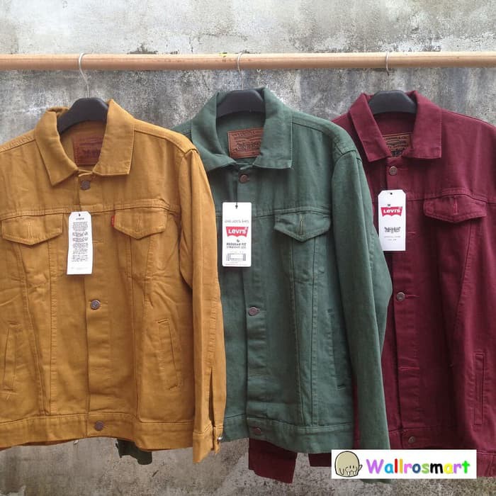 Jaket Jeans Pria Dongker Levis Cowok Oversize Jumbo Big Size