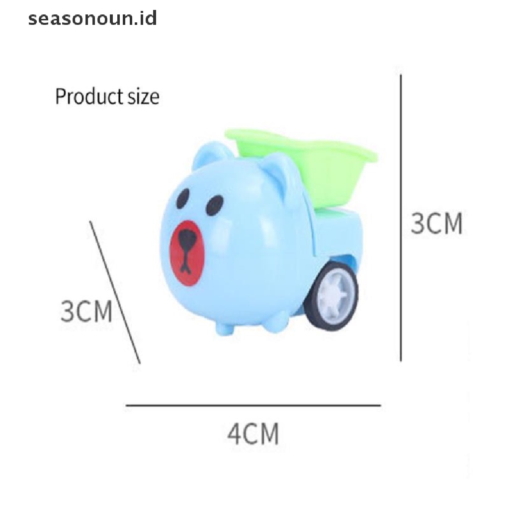 (seasonoun) 1pc Mainan Mobil Konstruksi Mini Pull Back Untuk Anak Laki-Laki / Perempuan