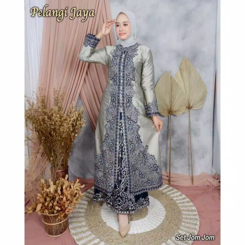 Kebaya Set Rok Tunik Melayu| Set Rok Jom Jom| Kebaya Kondangan| Stelan Kebaya Wanita| Kebaya Tunik Seragaman Keluaran| Set Kebaya Melayu| Kebaya Busui Frendly| Kebaya Tunik bordir Timbul Terbaru