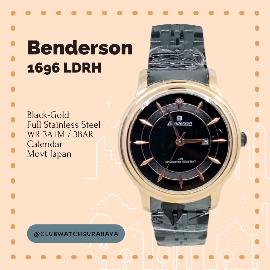 Jam Tangan Wanita Benderson / Benderson Jam Tangan Wanita Analog AW 1696 LDRH