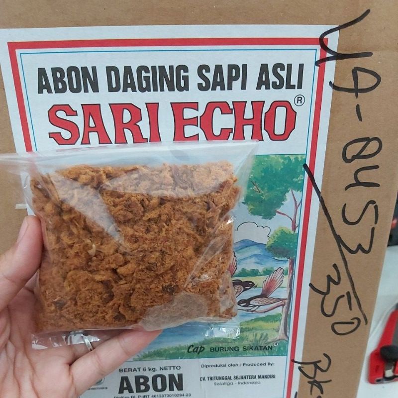 

Abon daging sapi asli Sari Echo