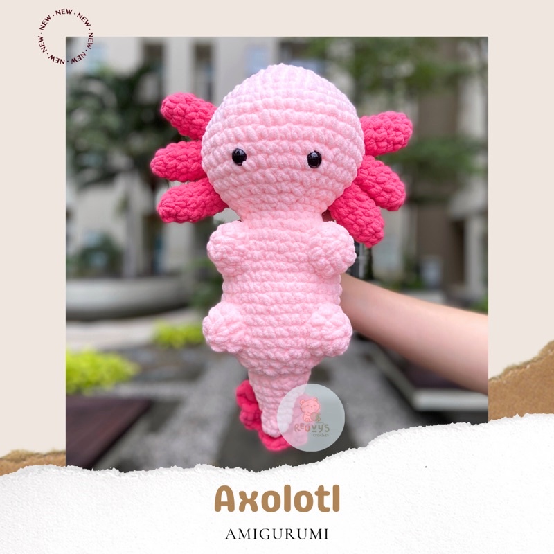 Boneka Rajut Axolotl | Amigurumi