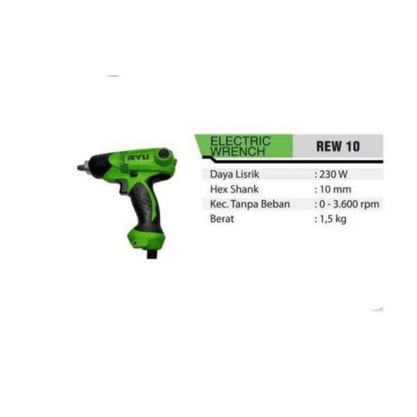 Ready Ryu impact listrik REW 10-Alat buka baut listrik-electric impact wrench 10mm Ryu