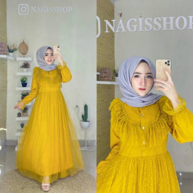 GAMIS ORGANZA DOT BY NAGISSHOP