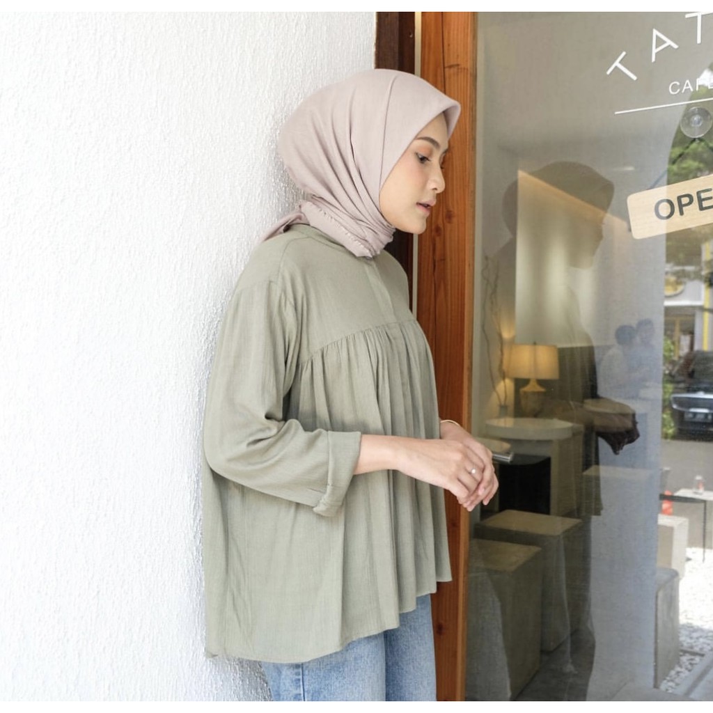 CRINCLE BLOUSE / BLOUSE RAYON-5