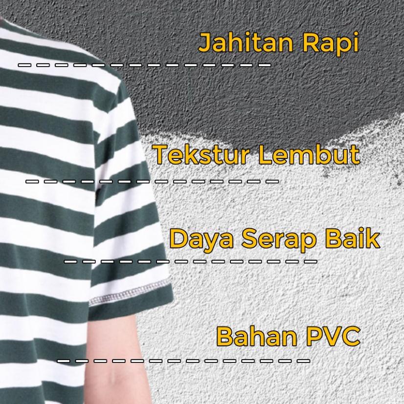 ✭ Baju Kaos Tshirt Salur Stripe Belang Garis Garis Distro Pria lembut Lengan Pendek ☝