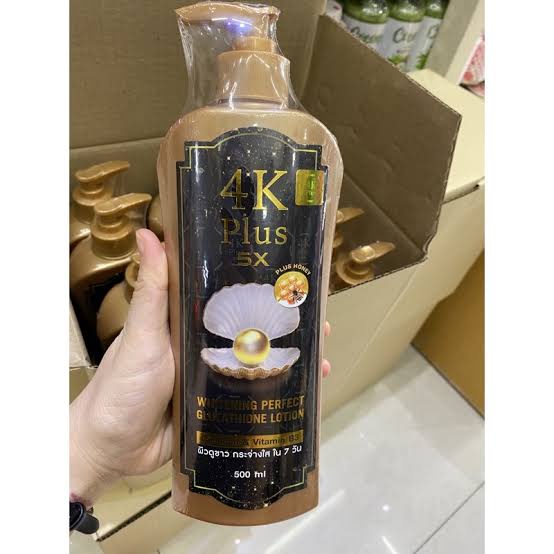 4K Plus 5X Whitening Perfect Gluthathione Lotion Plus Honey 500ML/lotion/handbody