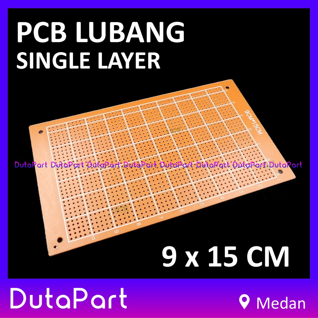 9x15 cm PCB Lubang Satu Sisi Single Layer Fiber 9*15 Prototype Board