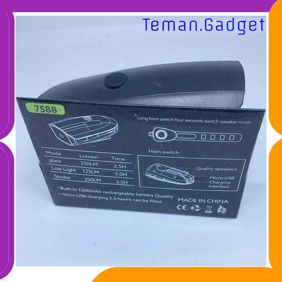 TG-IB507 ANLOOK Lampu Klakson Sepeda Bike Light XPG LED 250 Lumens - 7588