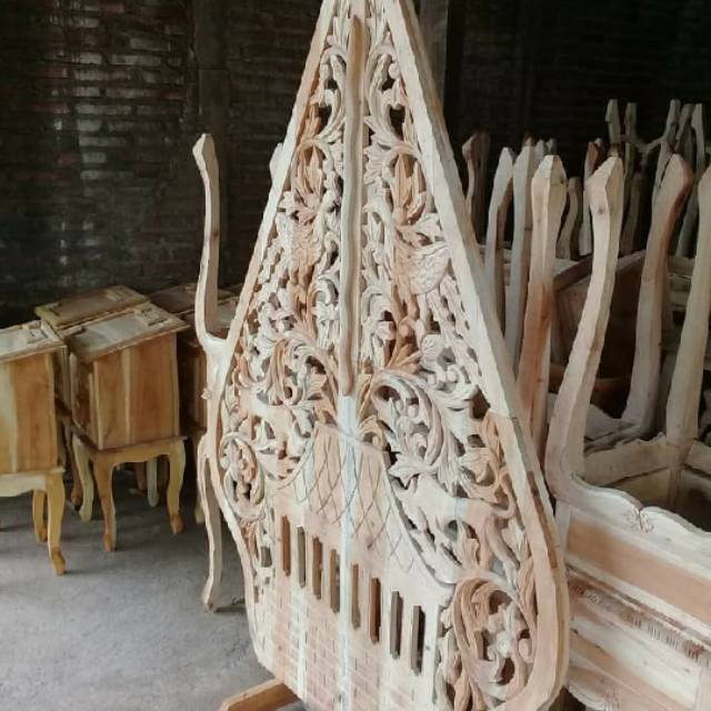 Jual Gunungan Kayu Ukir Jawa MENTAH Dekorasi Manten Wayang Jujur