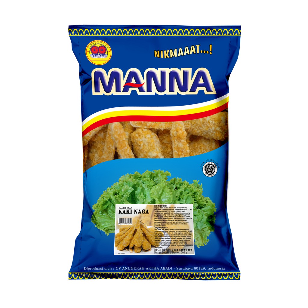 [FROZEN FOOD GOMANNA] FISH NUGGET IKAN KAKI NAGA ISI 24 (500GR) NAGET BENTO FROZEN BPOM HALAL