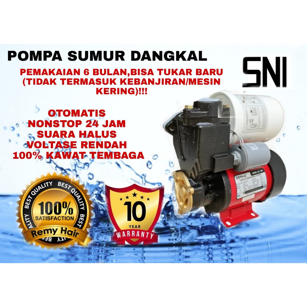 MAXPUMP SJ-138 Mesin Pompa Air Sumur Dangkal Otomatis 220Volt 50Hz 125Watt Pompa Air Tahan Lama Bergaransi