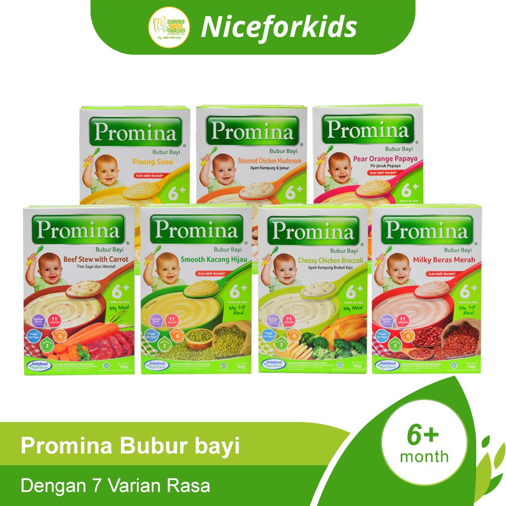 Promina Bubur Bayi 6 bulan 120 gr Bubur Susu Bubur Bayi Instan