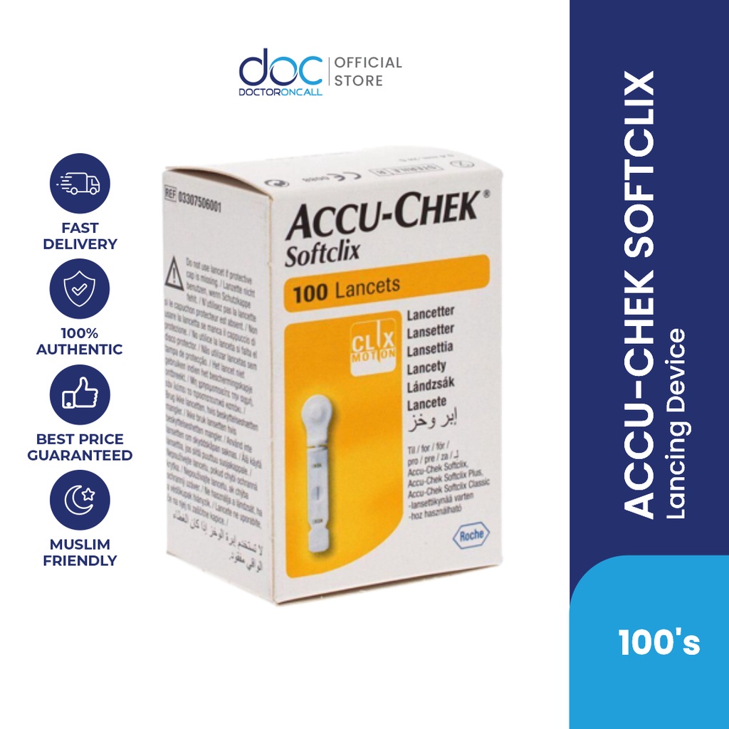 Blood Lancet Accu-Chek Softclix / Lancets Softclix Accu Chek Isi 100 Jarum Accuchek Lancet Accu Chek