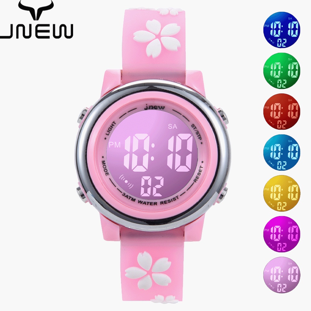 New girl cartoon waterproof watch children's time recognition fashion LED electronic watch