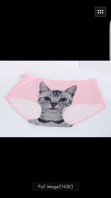 Celana dalam panty panties motif kucing kitten cat pussy 3d seamless tampa jahitan