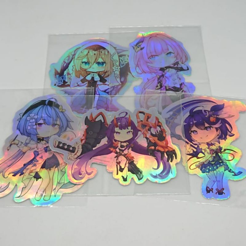 Sticker anime game Honkai Impact 3rd - stiker hologram honkai impact