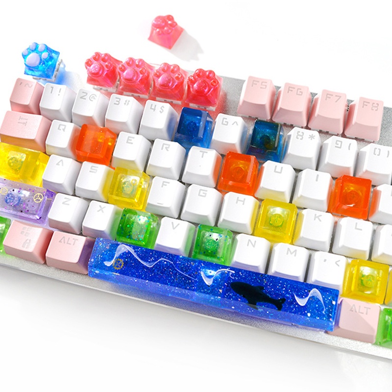 SIY  1 Set Manual DIY Mechanical Keyboard Key Cap Silicone Mold UV Crystal Epoxy Molds Handmade Crafts Making Tools