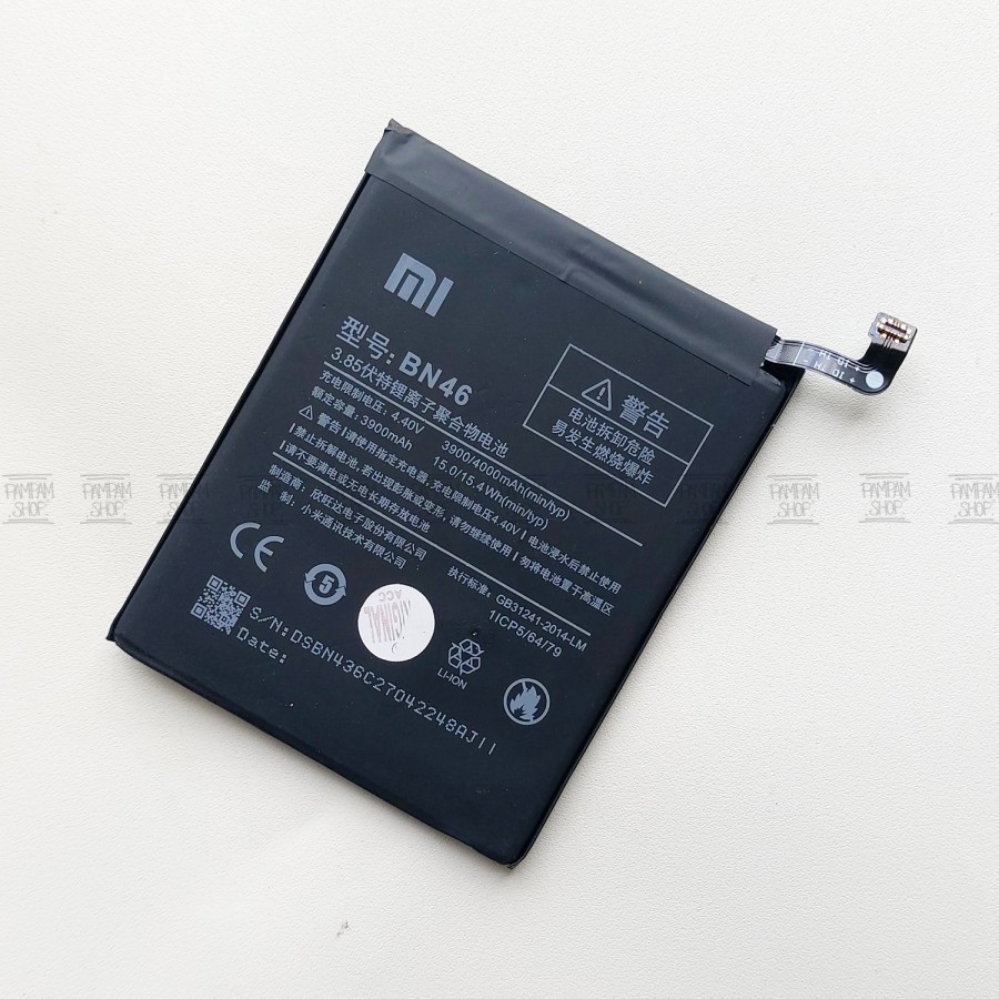 Baterai XiaoMi BN46 Redmi 7 Note 8 Original OEM Batre Xiao Batrai Battery Batrai BN 46 Ori Handphone HP