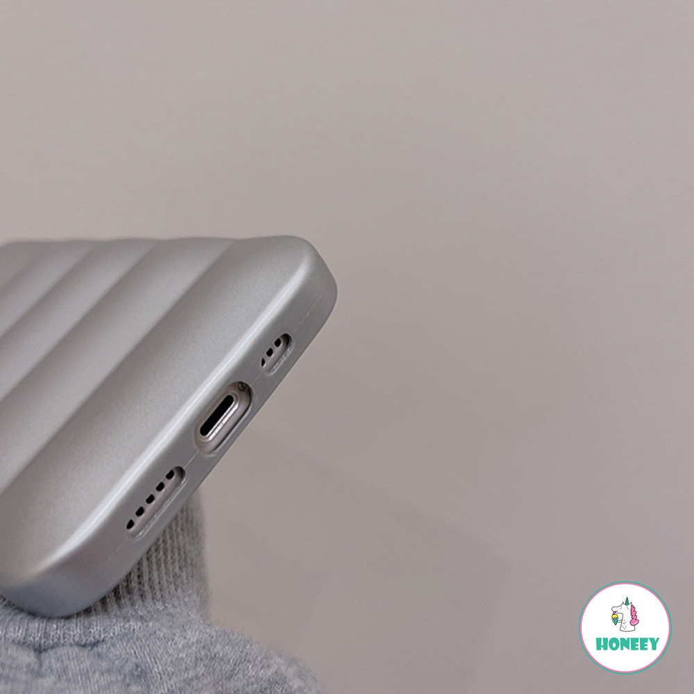 Casing Soft Case TPU Silver 3D Untuk IPhone 14 13 12 11 Pro Max  X XS XR 8  7