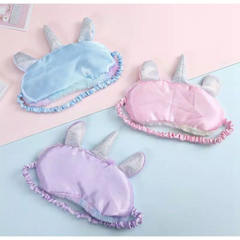 Sleep Mask Sleepmask Masker Penutup Mata Tidur Unicorn Anak