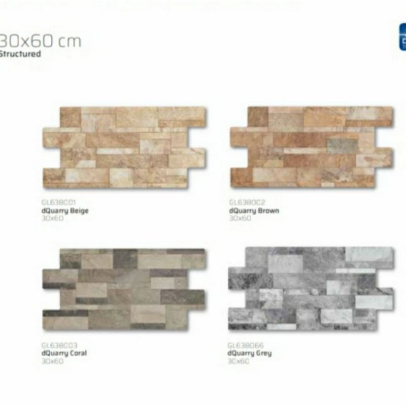 Roman Keramik Dinding Batu Alam Abu-abu/Roman Keramik 30x60cm/dQuarry Grigio/Keramik Dinding Motif B