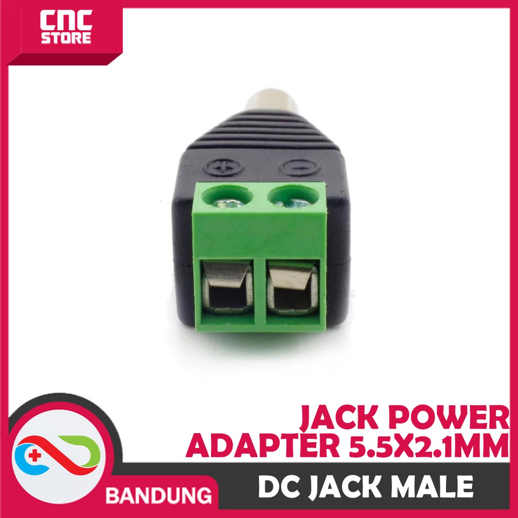 DC JACK MALE POWER ADAPTER 5.5X2.1MM BAUT SOCKET SOKET 2.1X5.5MM