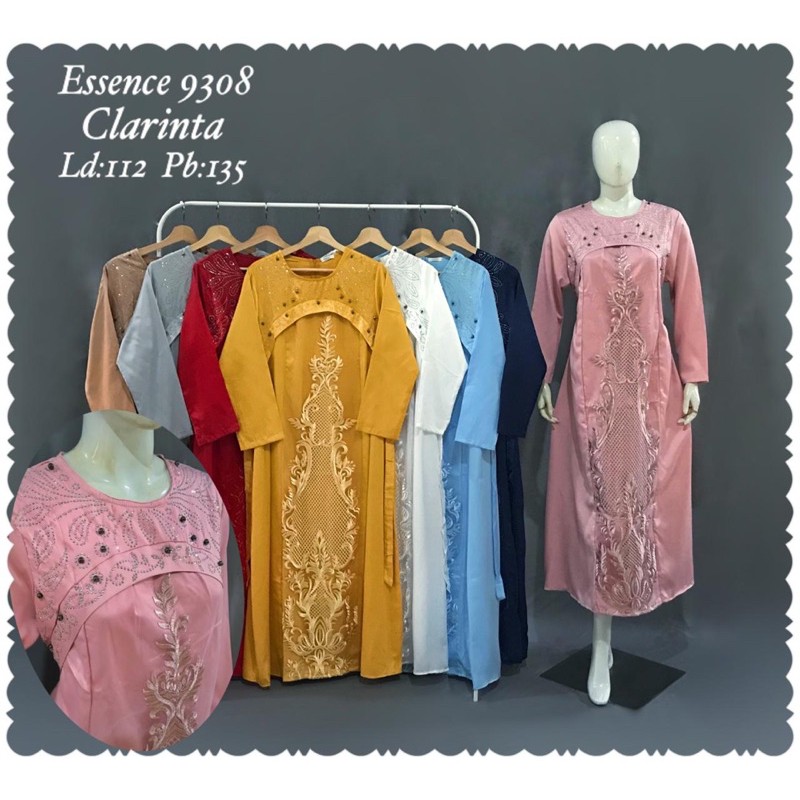 Gamis Tile Premium Clarinta 9308 dengan detail mote