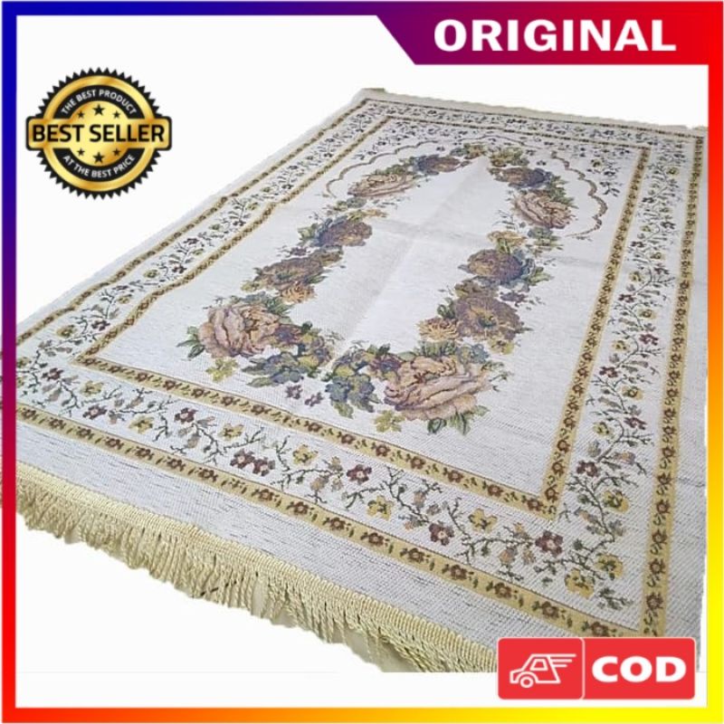 sajadah travelling turky rumbai kepang sajadah bepergian dan oleh oleh haji bahan semi beludru  sajadah dewasa ukuran 70×110 cm