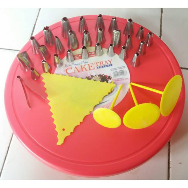  Paket  Alat Dekorasi  Kue  Set 3 Paku Mawar Scraper segitiga 