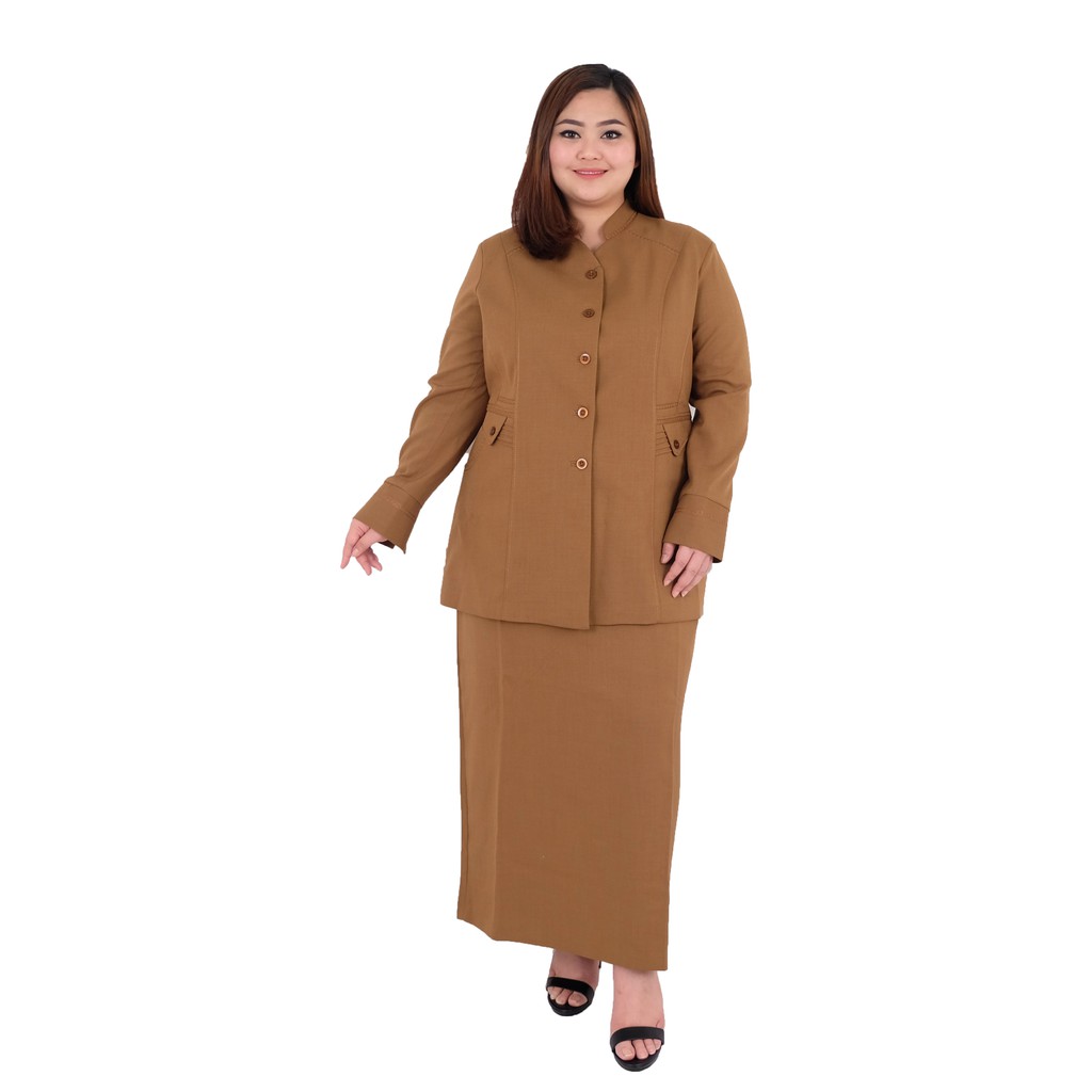 B&V Blazer PNS ASN Seragam PNS Pemda Baju Dinas Setelan Jas PDH JUMBO Wanita - 7003 JUMBO