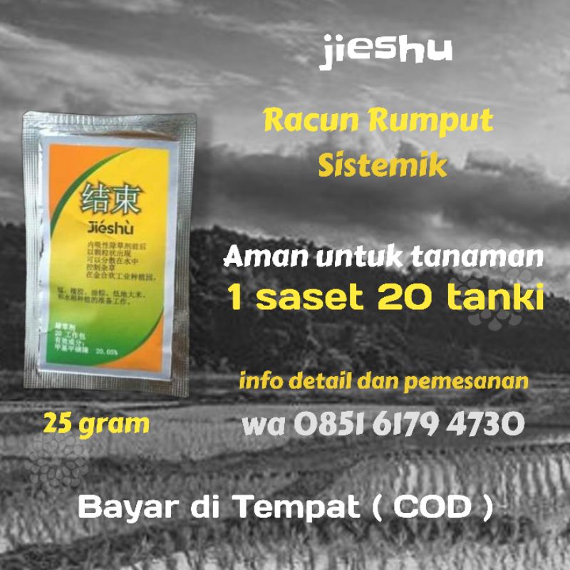 JIESHU ( 25gram )/HERBISIDA/RACUN RUMPUT/RACUN RUMPUT SISTEMIK/OBAT RUMPUT ORGANIK/RACUN RUMPUT ORGA