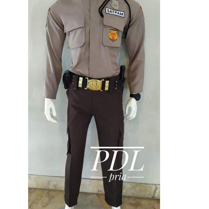 Menarik.. SERAGAM SATPAM SECURITY BARU TERBARU PDH PDL WARNA COKLAT BAJU SERAGAM SETELAN STELAN SCUR