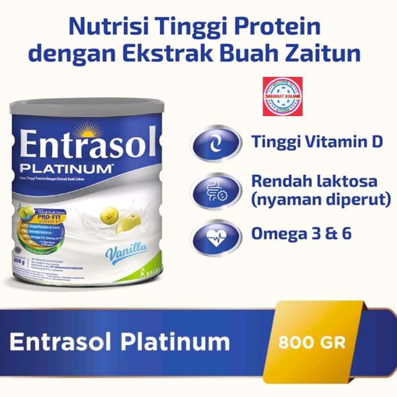 ENTRASOL PLATINUM VANILA 800GRAM