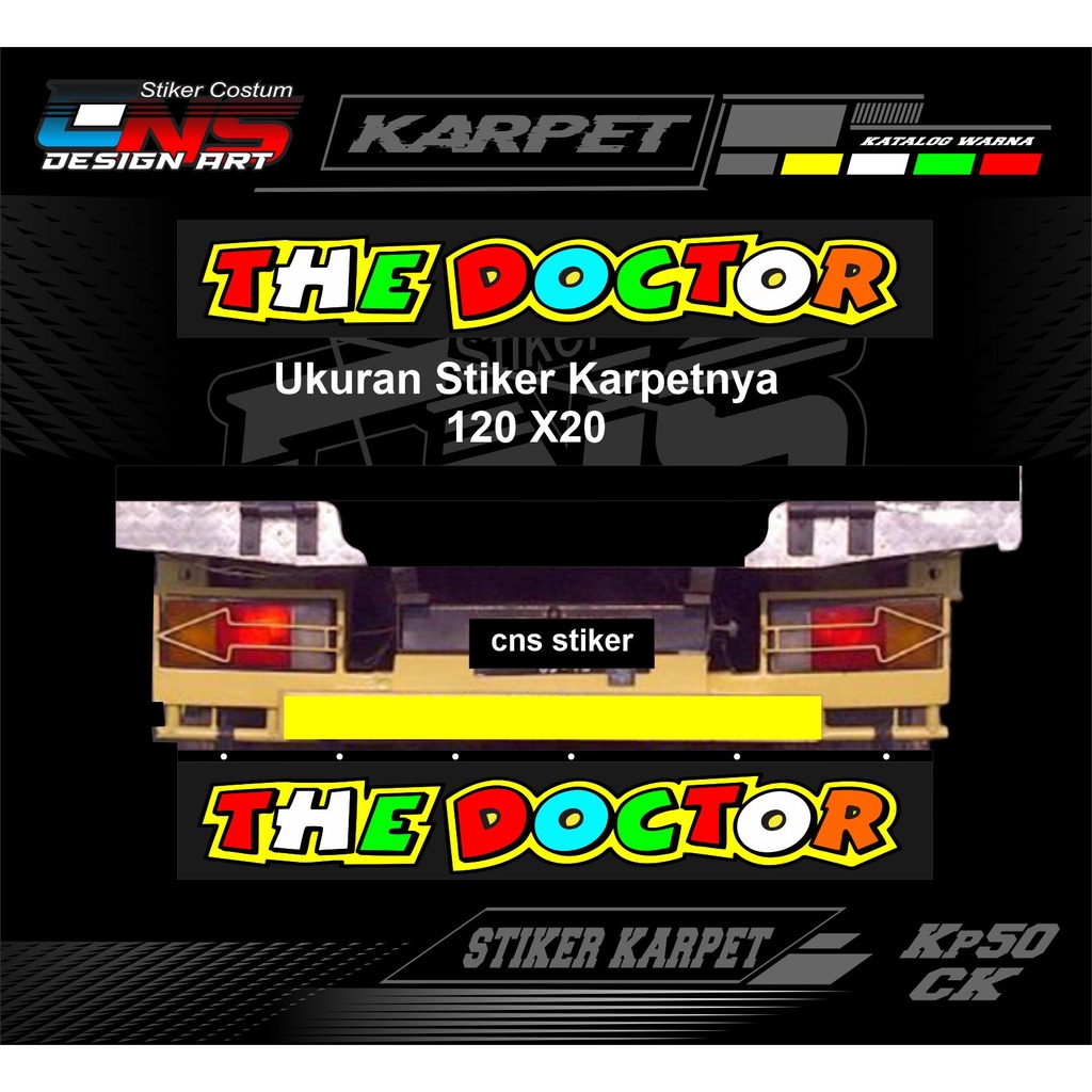 STIKER KARPET BELAKANG TRUK BAHAN NYALA STIKER DECAL CARPET TRUK/CANTER/ELF/BUS/PICKUP UKURAN 120X20