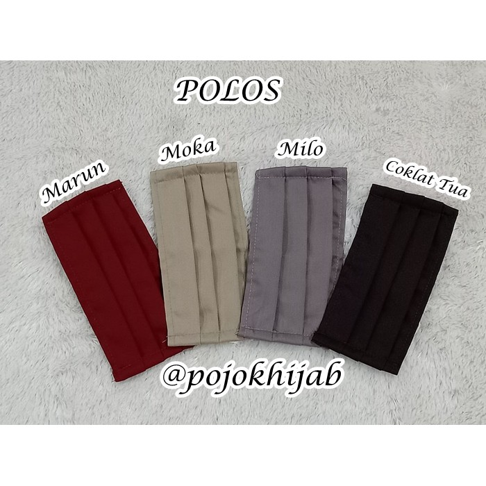 Masker Kain / Masker Kain Polos / Masker Kain Tebal / Masker Tali / Masker Hijab / Masker Bisa Dicuc