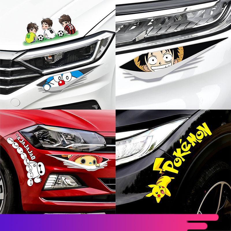 Stiker Kartun Mobil Untuk Menutupi Goresan Stiker Mobil Penampilan Stiker Kepribadian body Mobil