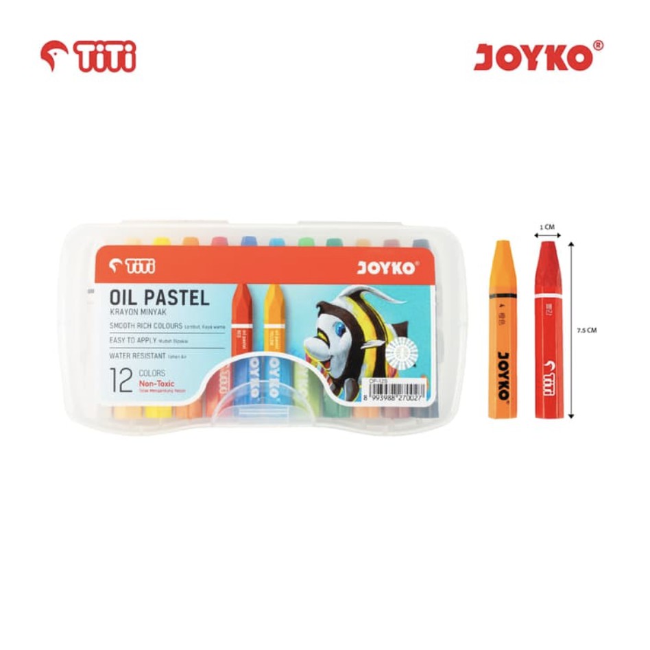 

Oil Pastel Krayon Minyak Joyko TiTi OP-12S 12 Warna Colors