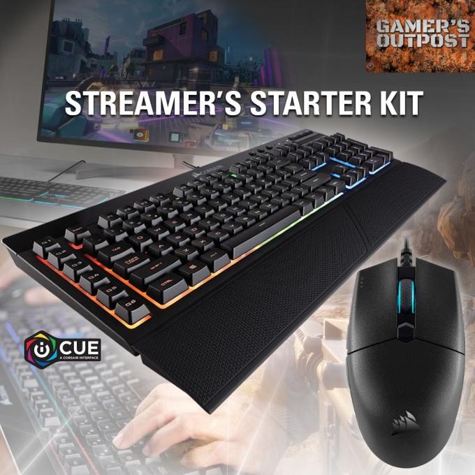Corsair Streamers Kit ( Corsair K55 RGB PRO + Corsair Katar PRO )