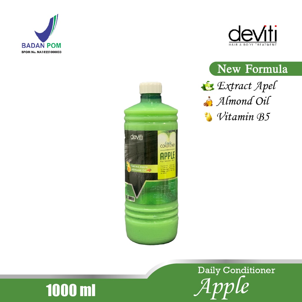 Deviti Hair Conditioner Apple Menguatkan Akar Rambut - Kemasan Botol 1L