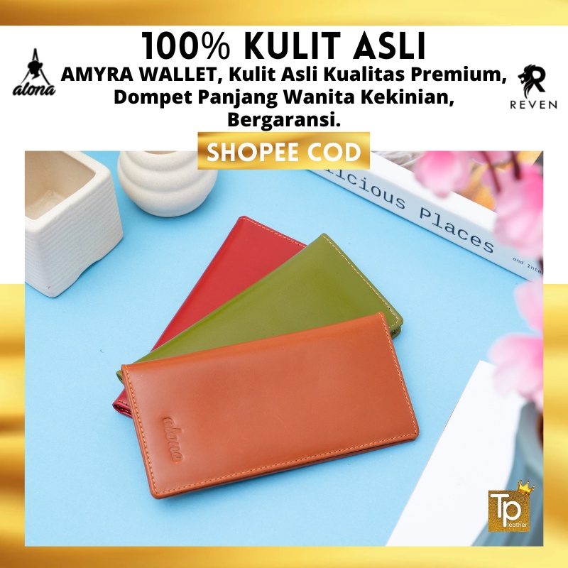 Dompet Kulit Wanita Asli Sapi Dompet Wanita Panjang Dompet Kulit Wanita Dompet Lipat Panjang Amyra K